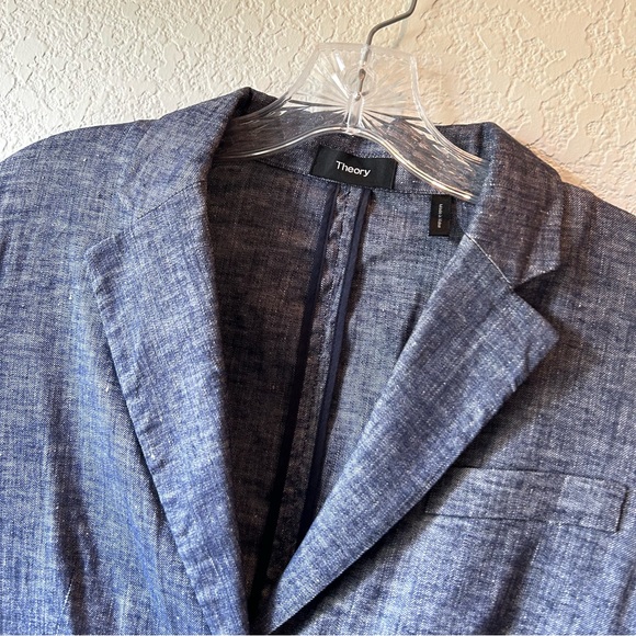 Theory -Linworth B Tierra Wash Jacket, Deep Denim medium 10 - Picture 9 of 15